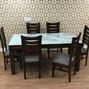 Wooden Dining With 6 Chairs Saguwan Wood