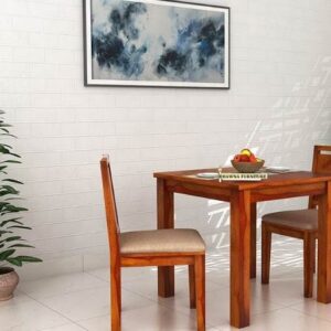 Solid Dining Table With 2Chairs