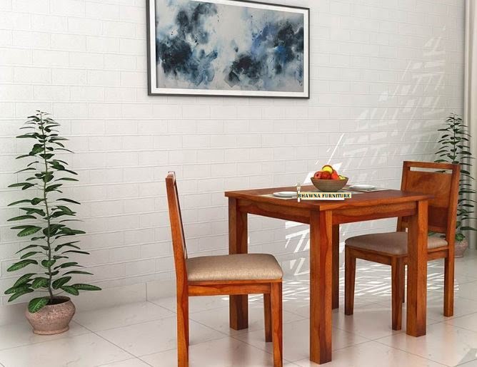 Solid Dining Table With 2Chairs