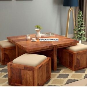 Center Table Style for Home with 4 stool