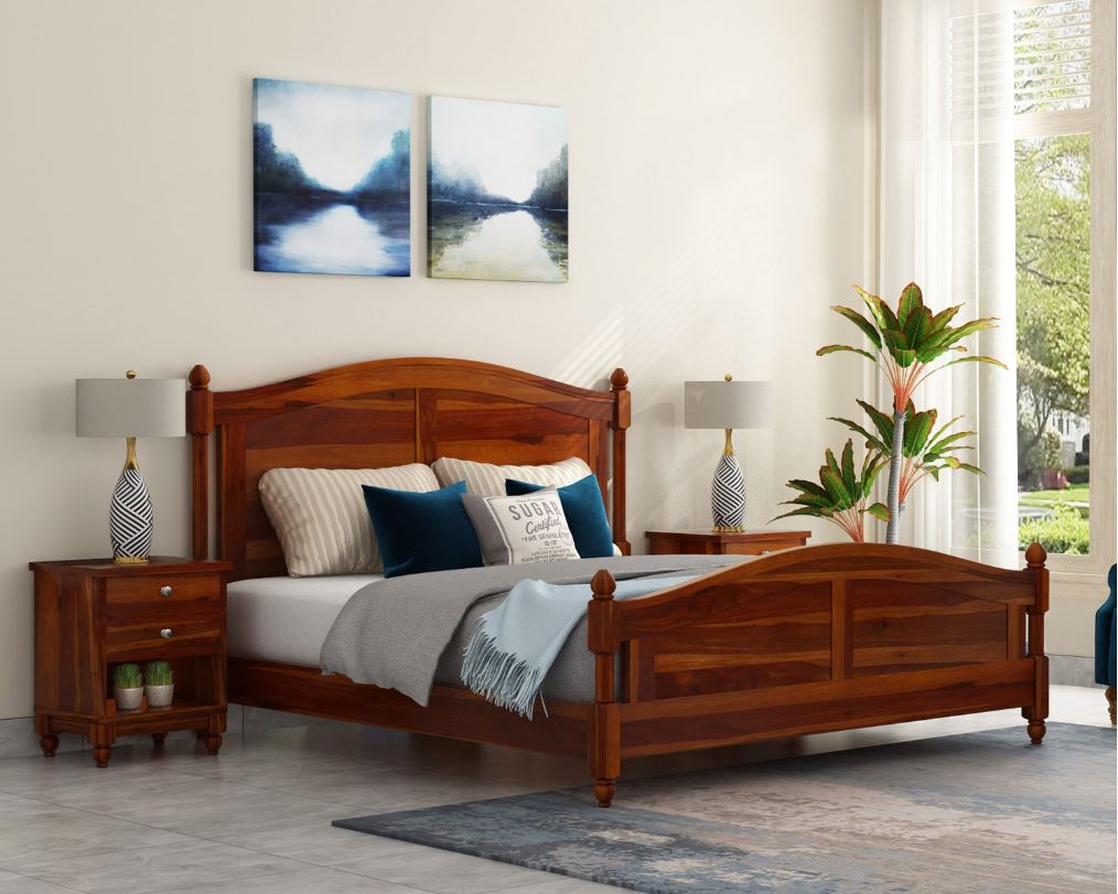 Wooden Without Storage D Style Seesam Wood