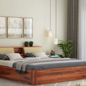 Bedroom bed Soild wood Double bed in Seesam Online