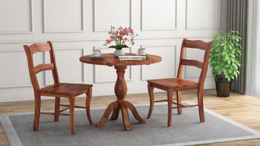 Round Solid Dining With 2 Chairs