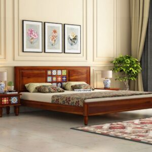 Bed Wooden Without Storage Seesam Wood