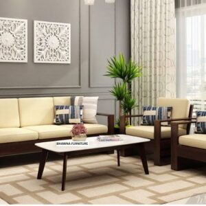 Wooden King Style Sofa Set 5 Seater