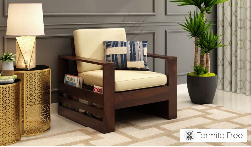 Wooden King Style Sofa Set 5 Seater - Image 4