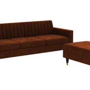 curve wooden frame with golden leg