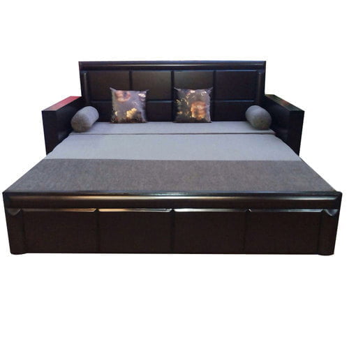 Sofa-Cum-bed With Storage Brown Shades