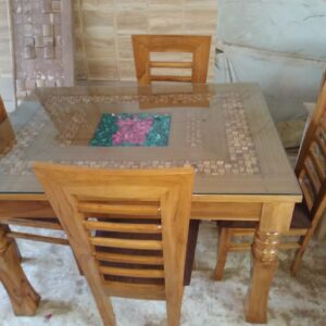Round Solid Dining With 4 Chairs