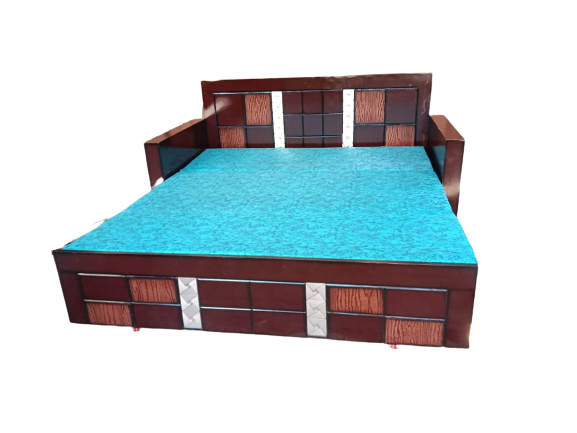 Sofa-Cum-bed With Storage Brown Color