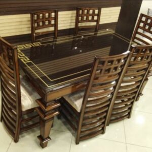 Solid Dining With 6 Chairs Saguwan Wood