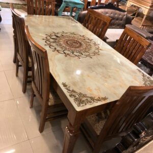 Wooden Dining With 6 Seat solid