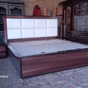 Double Bed with Head Cushion Design