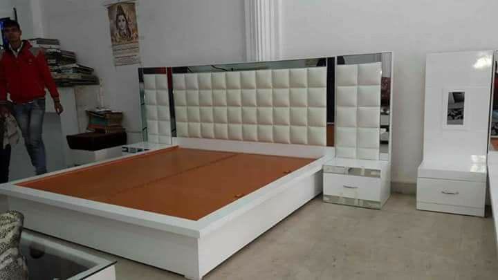 Box Style Designer bed in PU Polish