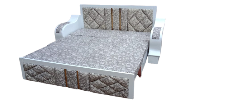 Sofa-Cum-bed With Storage White Color