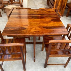 Solid Dining With 4 Chairs Seesam Wood
