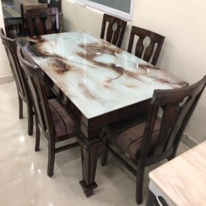Wooden Dining With 6 Seat