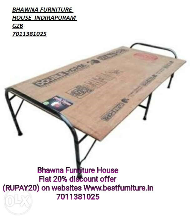 Wooden Folding With Iron Pipe