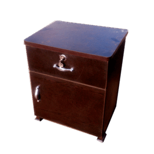 Double Bed Side Table Brown Color Design